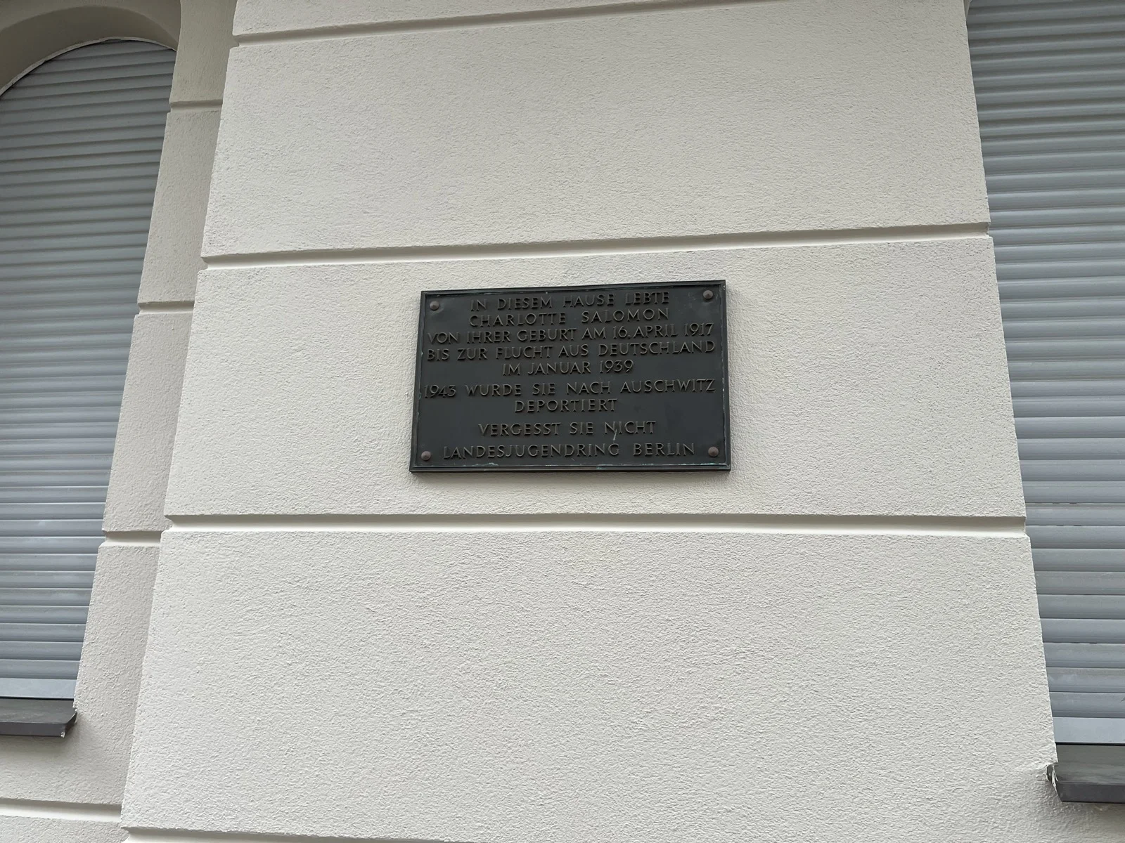 Charlotte Salomon’s former family home · Wielandstraße 15